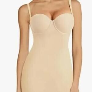 Body Slimmers by Nancy Ganz Bra Slip Smooth Shaper 34C Ivory